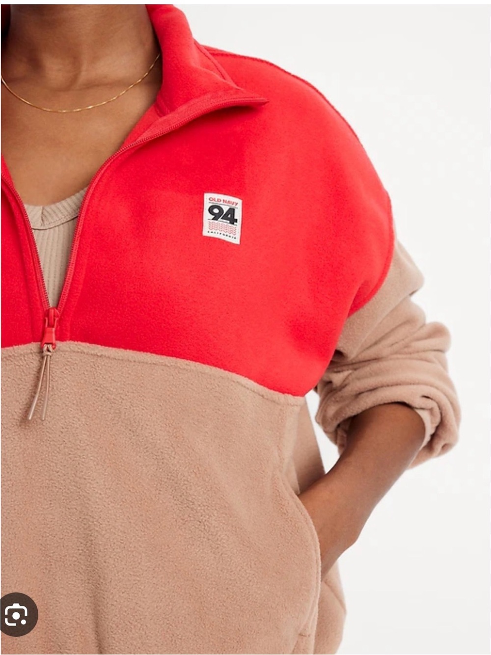Old Navy Colorblock Half-zip Microfleece Pullover